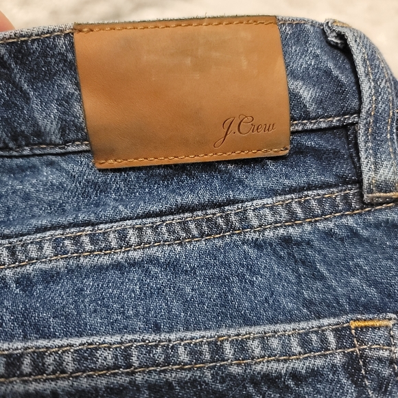 J. Crew Women's Full Length Demi-Boot Raw Hem Size 29 Kamari Wash Jeans - Picture 12 of 15